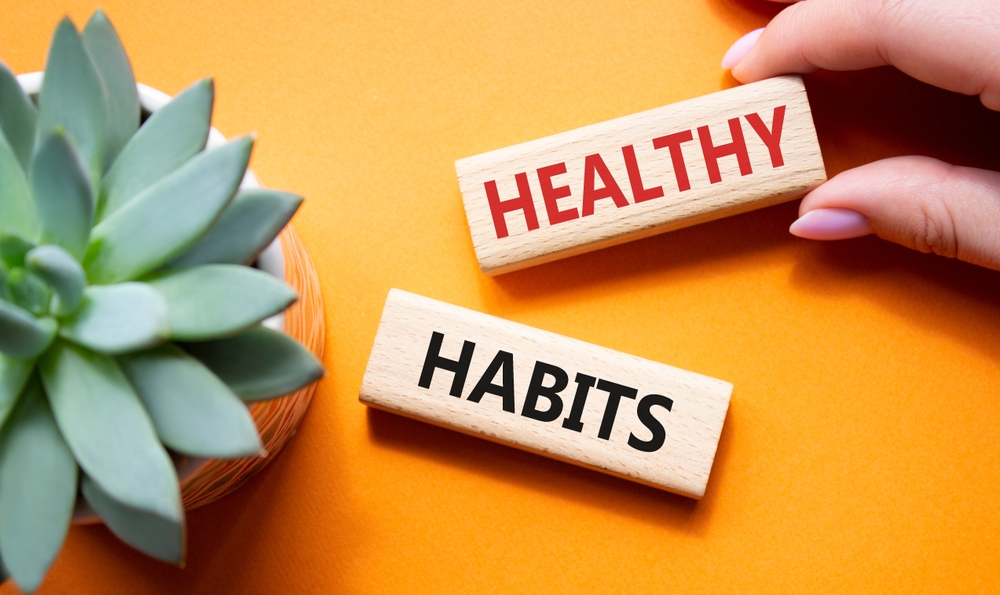 Healthy,Habits,Symbol.,Concept,Word,Healthy,Habits,On,Wooden,Blocks