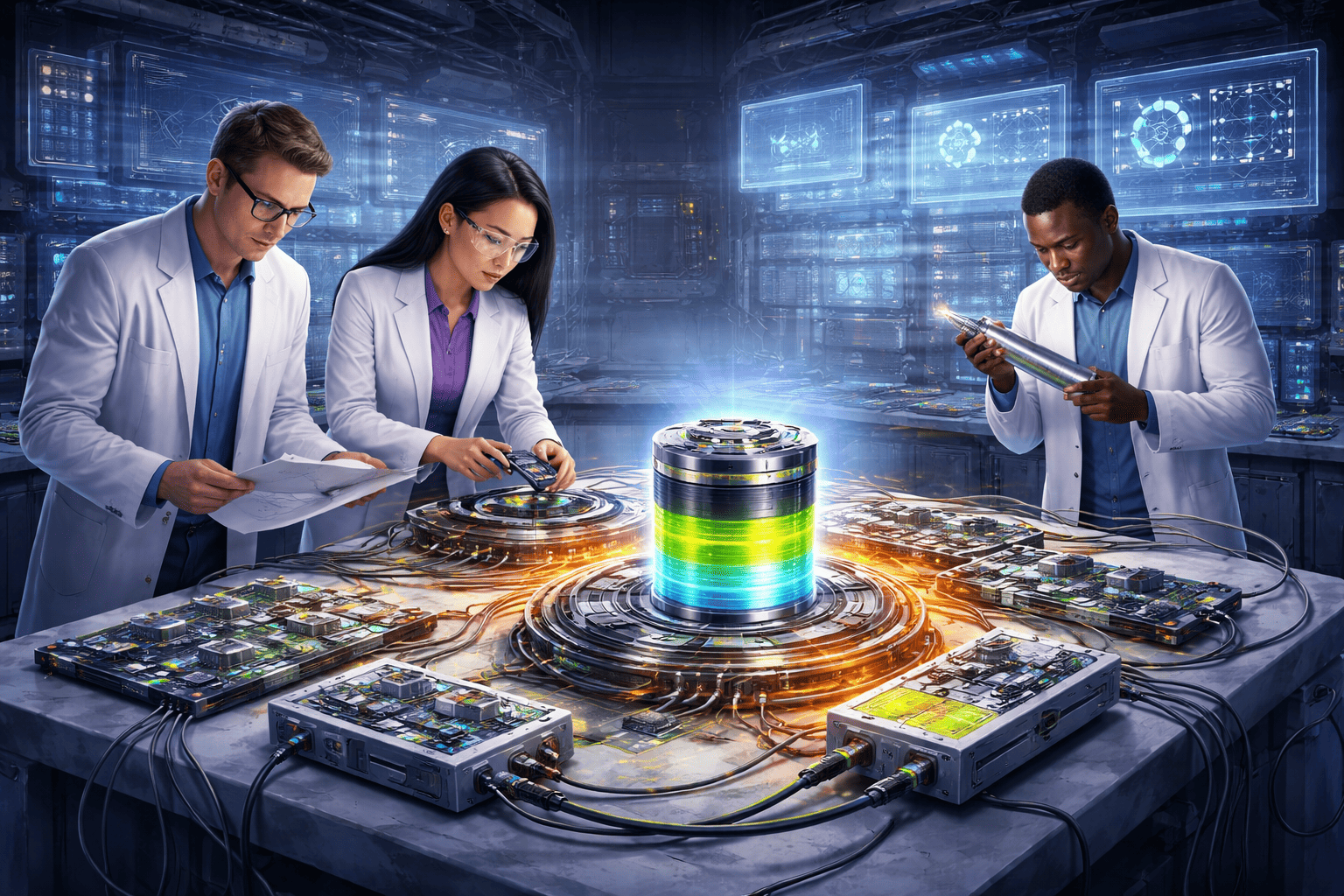 Innovative battery research in a lab (1)